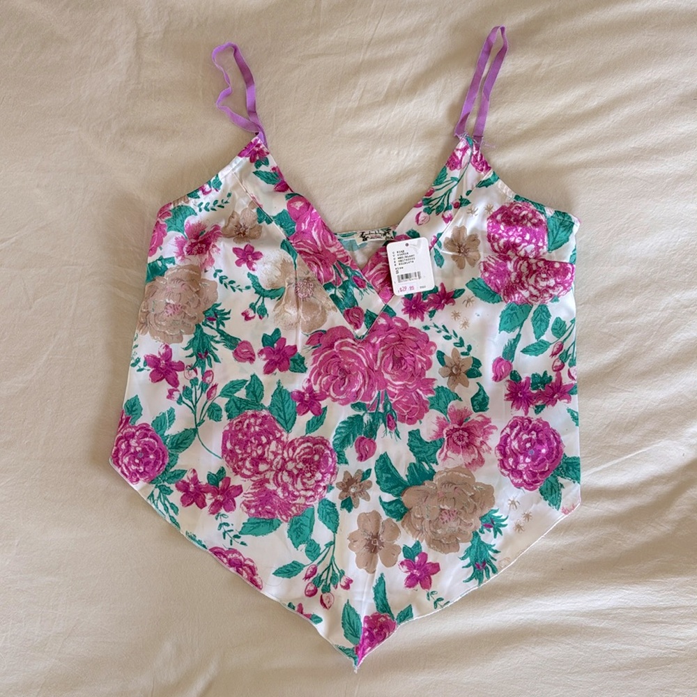 Intimately Free People Floral Satin Tank